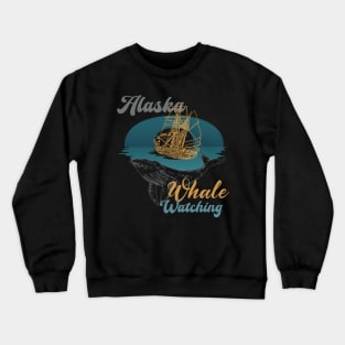 Alaska Whale Watching humpback beluga orca killer whales Crewneck Sweatshirt